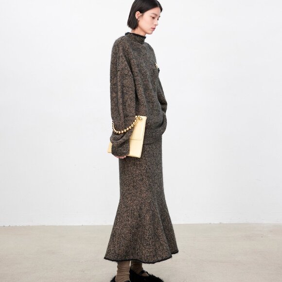 CHICJOC High-End Mohair Blend Mermaid Skirt – Size 38 - Picture 7 of 10